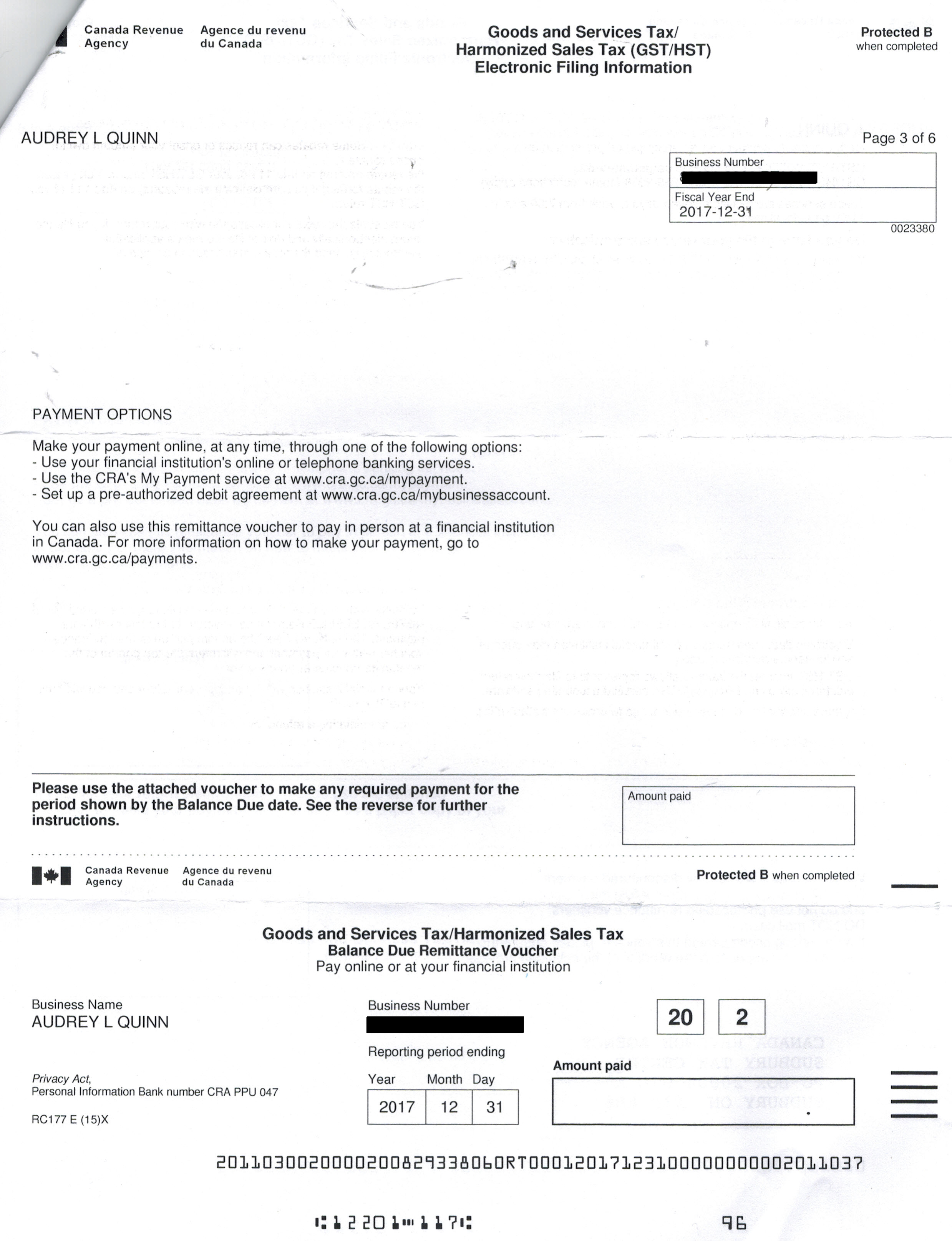 Blank Hst Remittance Form Printable